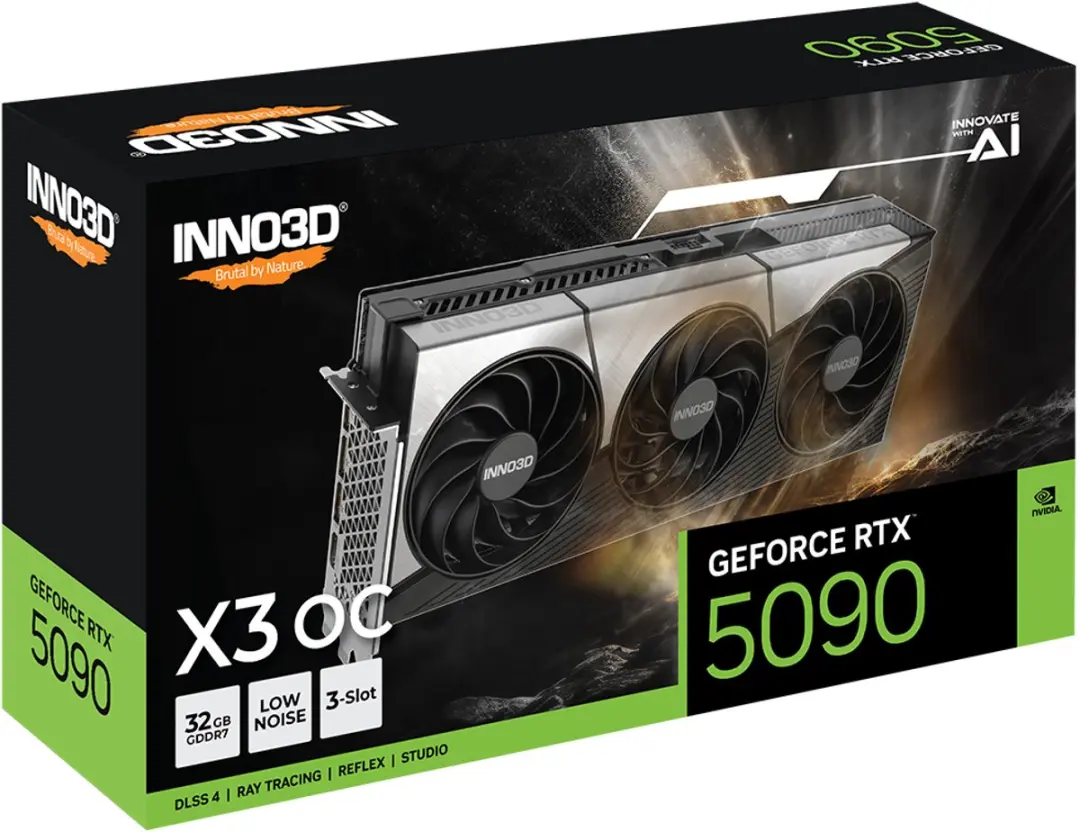 INNO3D NVIDIA GeForce RTX 5090 X3 OC Videokaart 32GB GDDR7