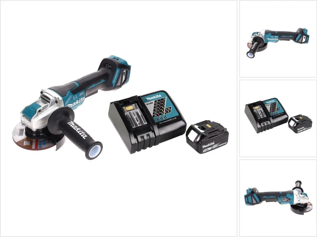 Makita DGA519RF1 Haakse Slijper 18V 125mm Brushless