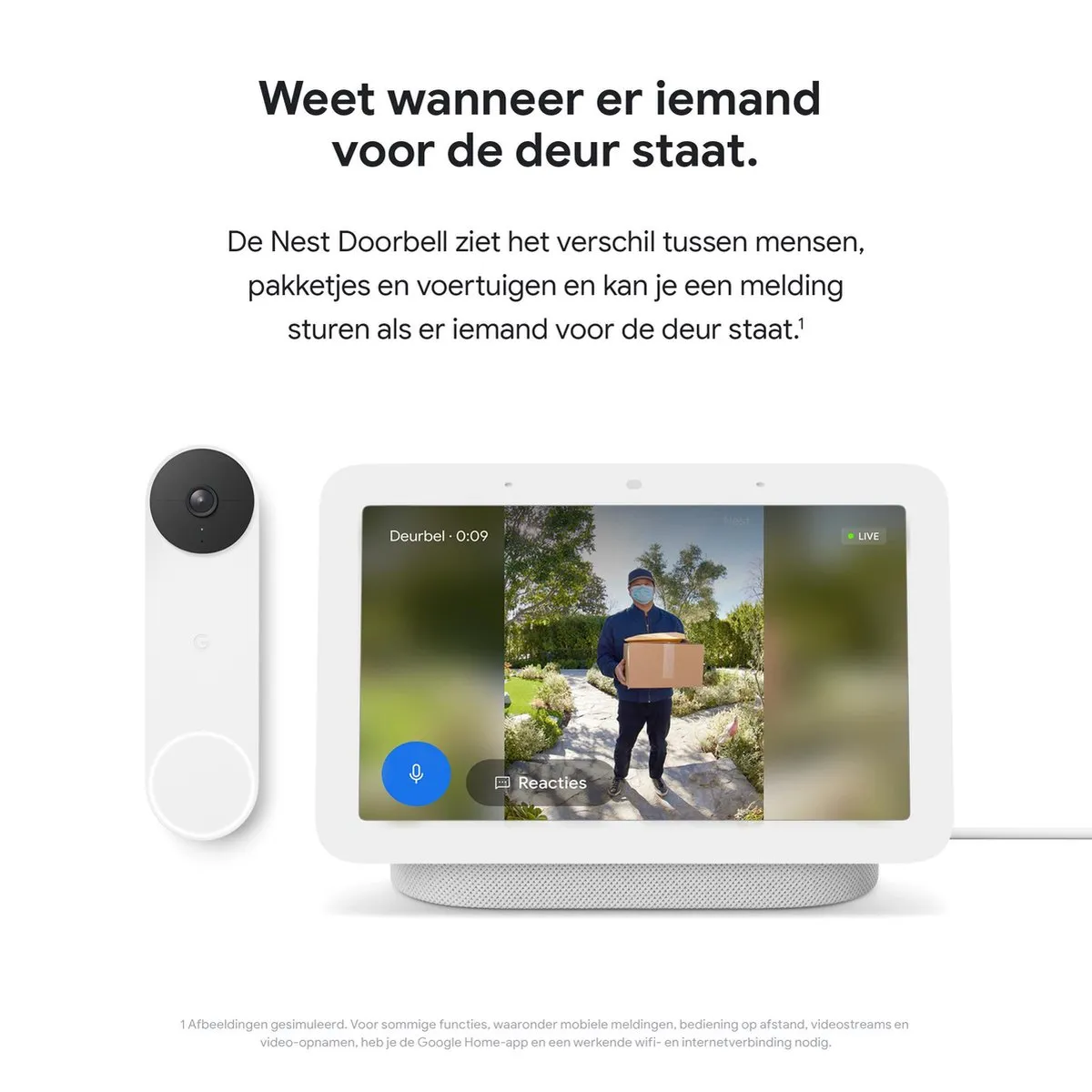 Google Nest Videodeurbel GA01318-FR - Wit - afbeelding 6 van 6