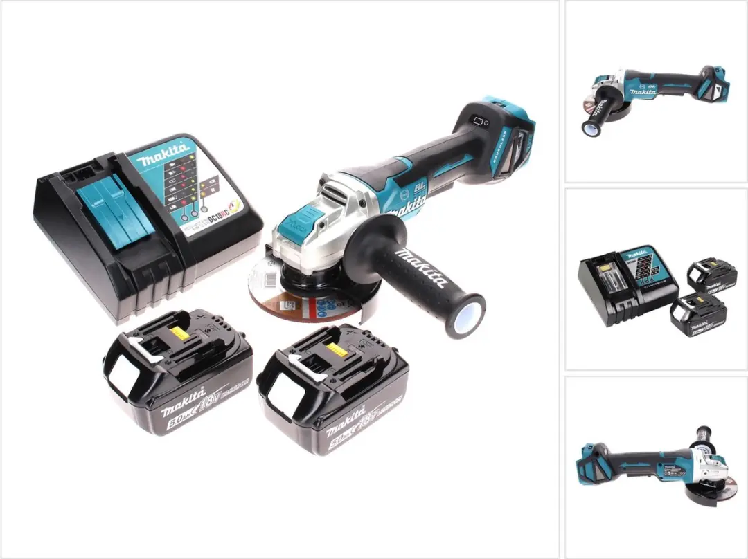 Makita DGA 519 RT Haakse Slijper 18V 125mm Brushless