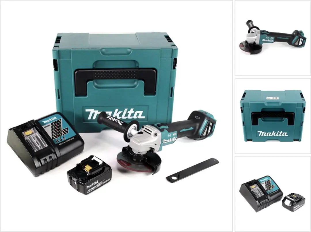 Makita DGA 513 RG1J Haakse Slijper 18V 125mm