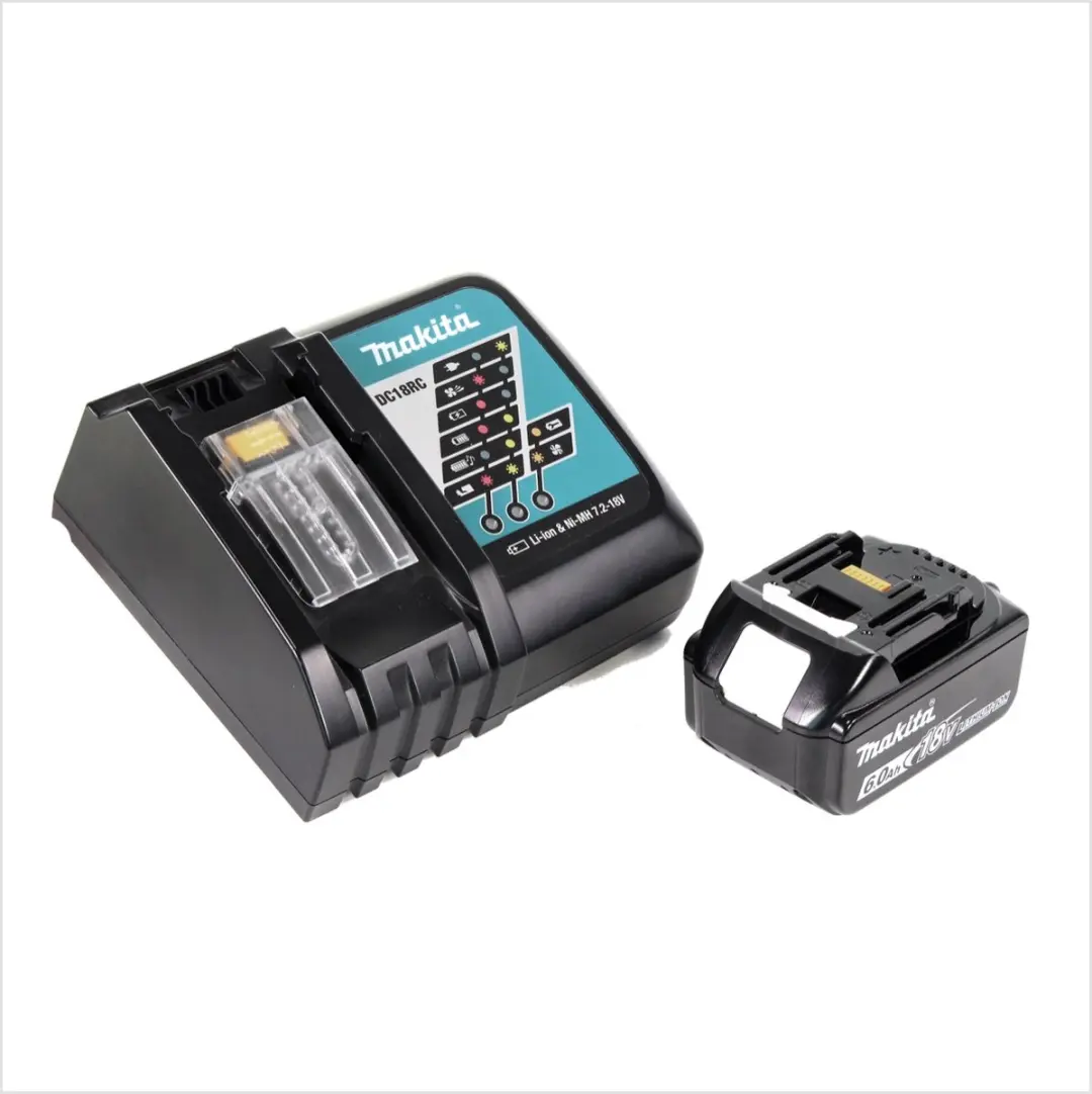 Makita DGA 513 RG1J Haakse Slijper 18V 125mm - 6.0Ah Bundel