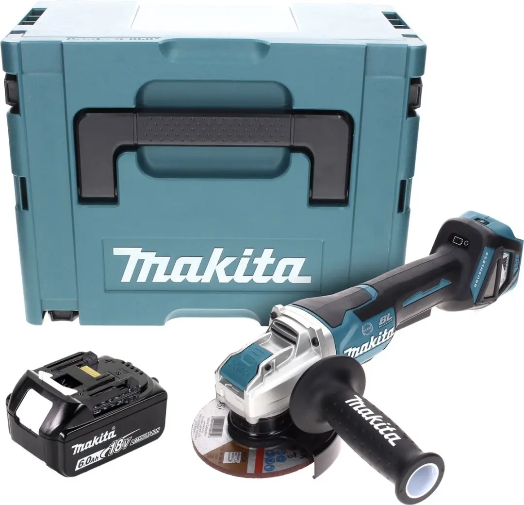 Makita DGA519G1J Haakse Slijper 18V 125mm Brushless X-Lock - 6.0Ah