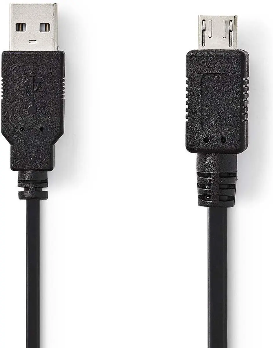 Nedis USB 2.0 Kabel USB-A naar Micro-A 2m - Zwart