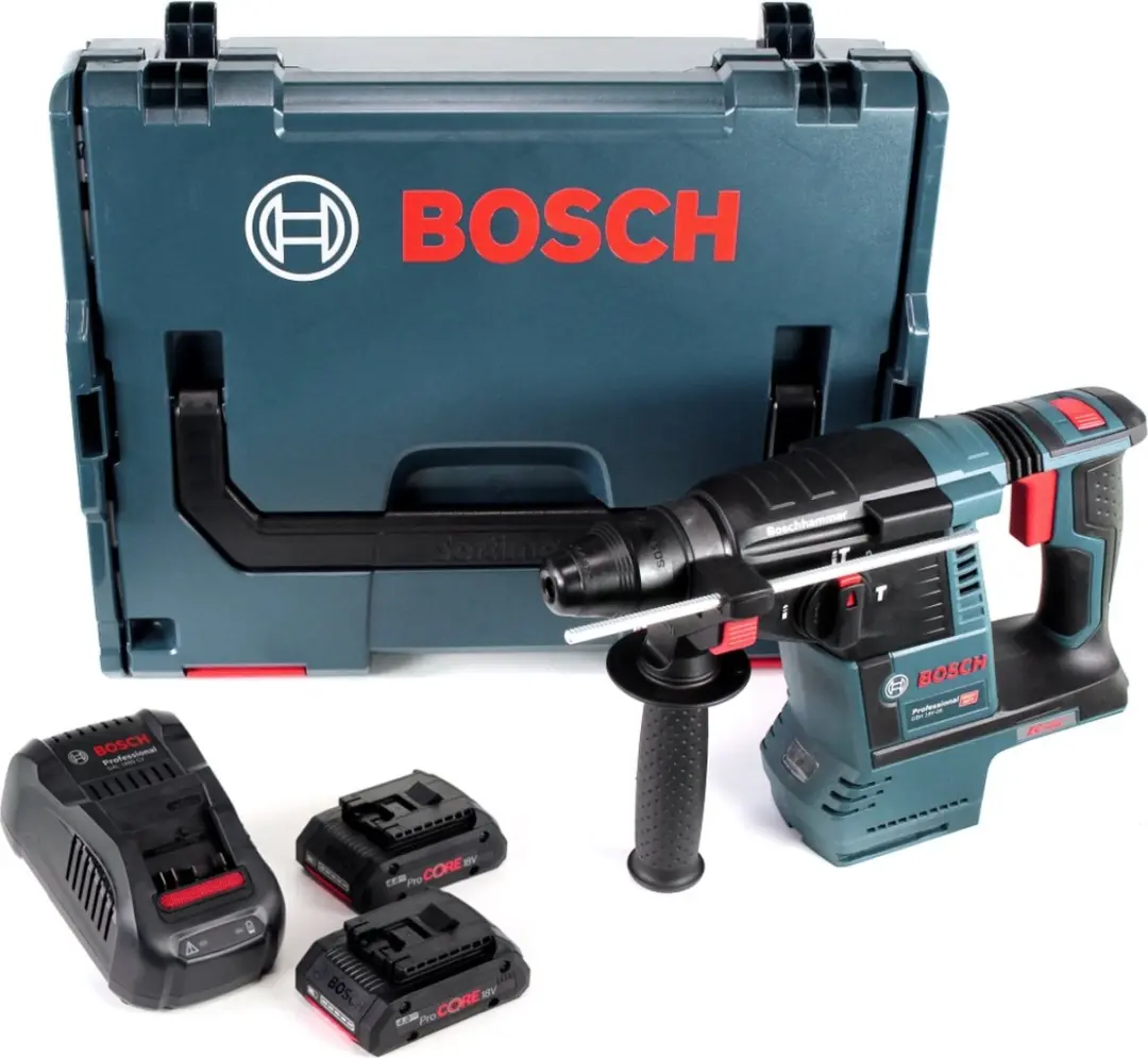 Bosch Professional GBH 18V-26 Boorhamer - 2.6J SDS-plus - 2x 4.0Ah Accu + Lader