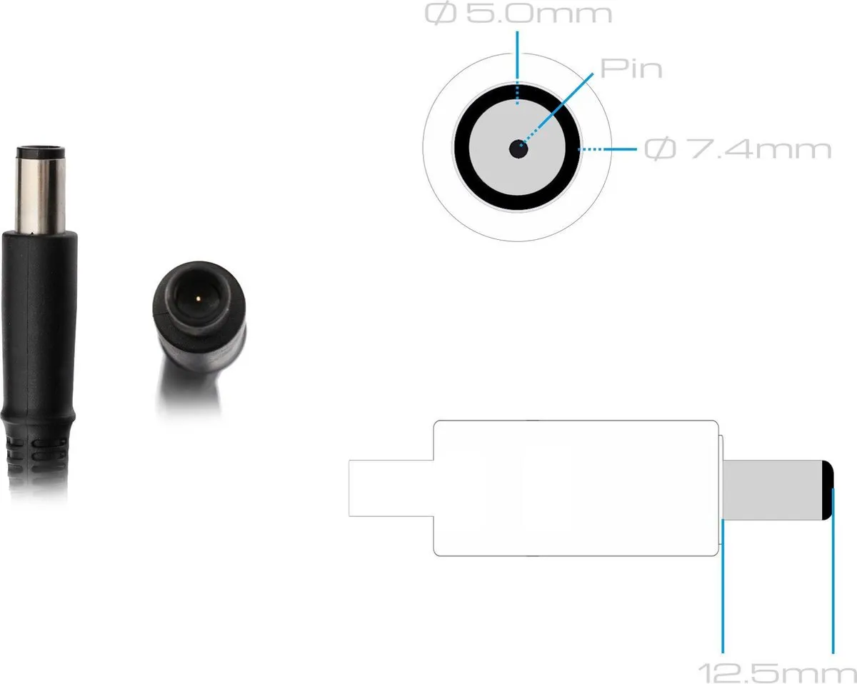 HP 644699-001 Laptopoplader 120W - Zwart