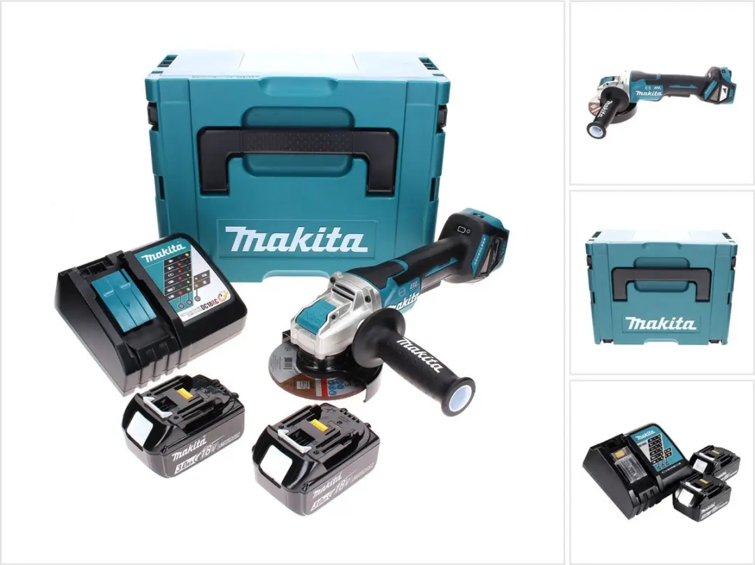 Makita DGA 519 RFJ Haakse Slijper 18V 125mm Brushless