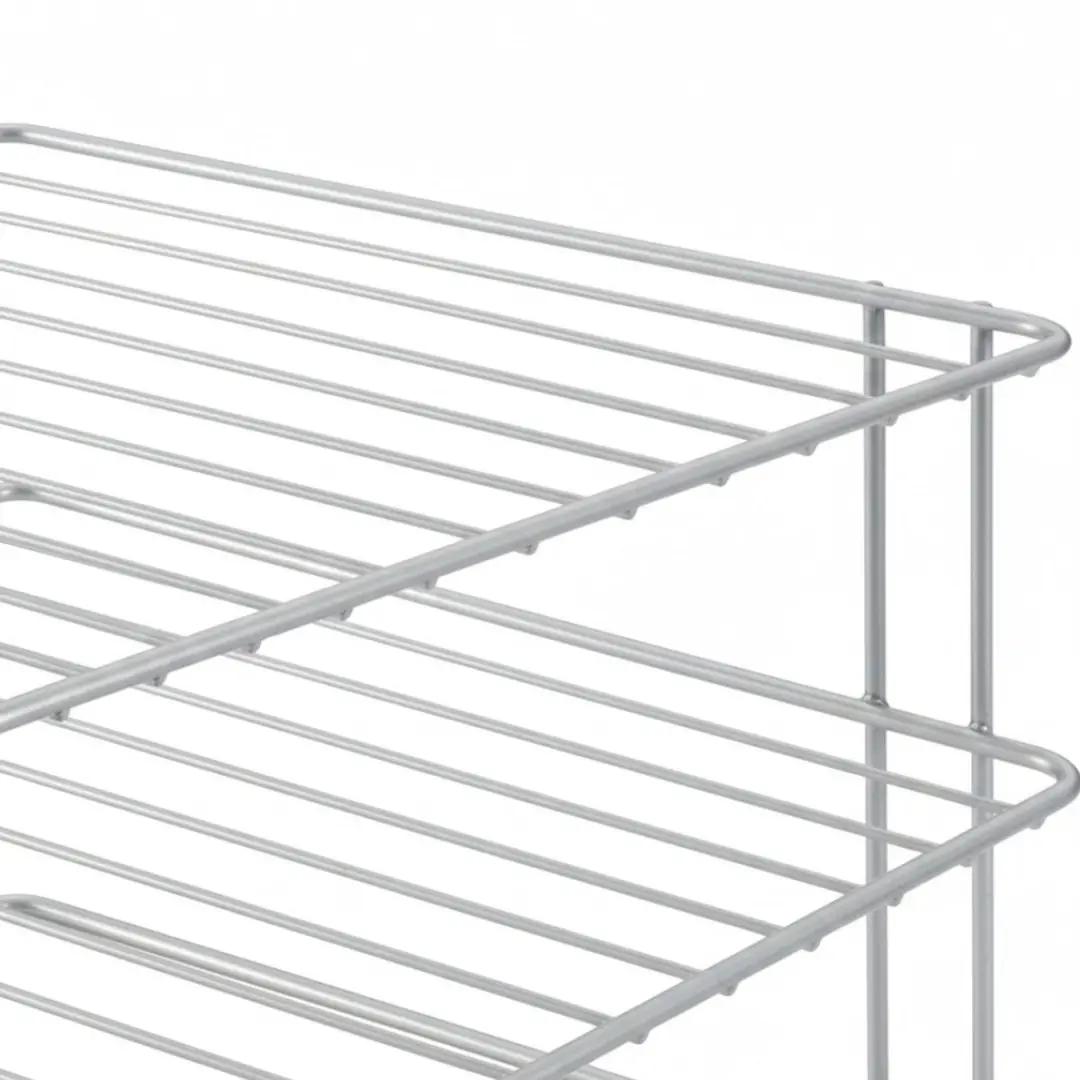 Metaltex Palio Bordenrek 25x25x19cm - Zilvergrijs - afbeelding 6 van 6