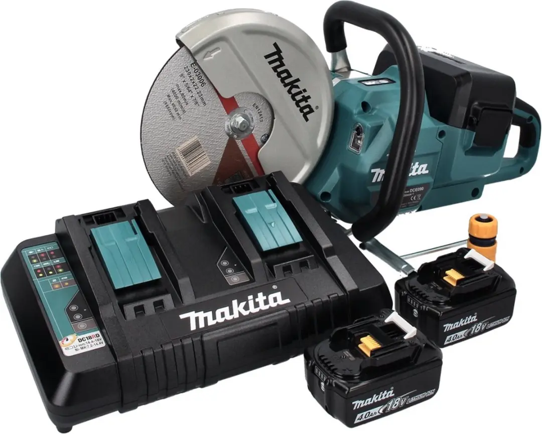 Makita DCE090PM2X1 Accu-doorslijpmachine 230mm - 36V (2x18V) - 2x 4,0Ah accu + lader