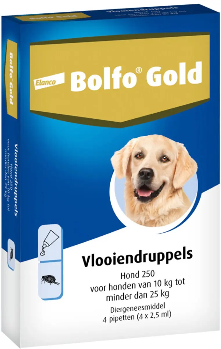 Bolfo Gold Anti Vlooiendruppels Hond 10-25 kg