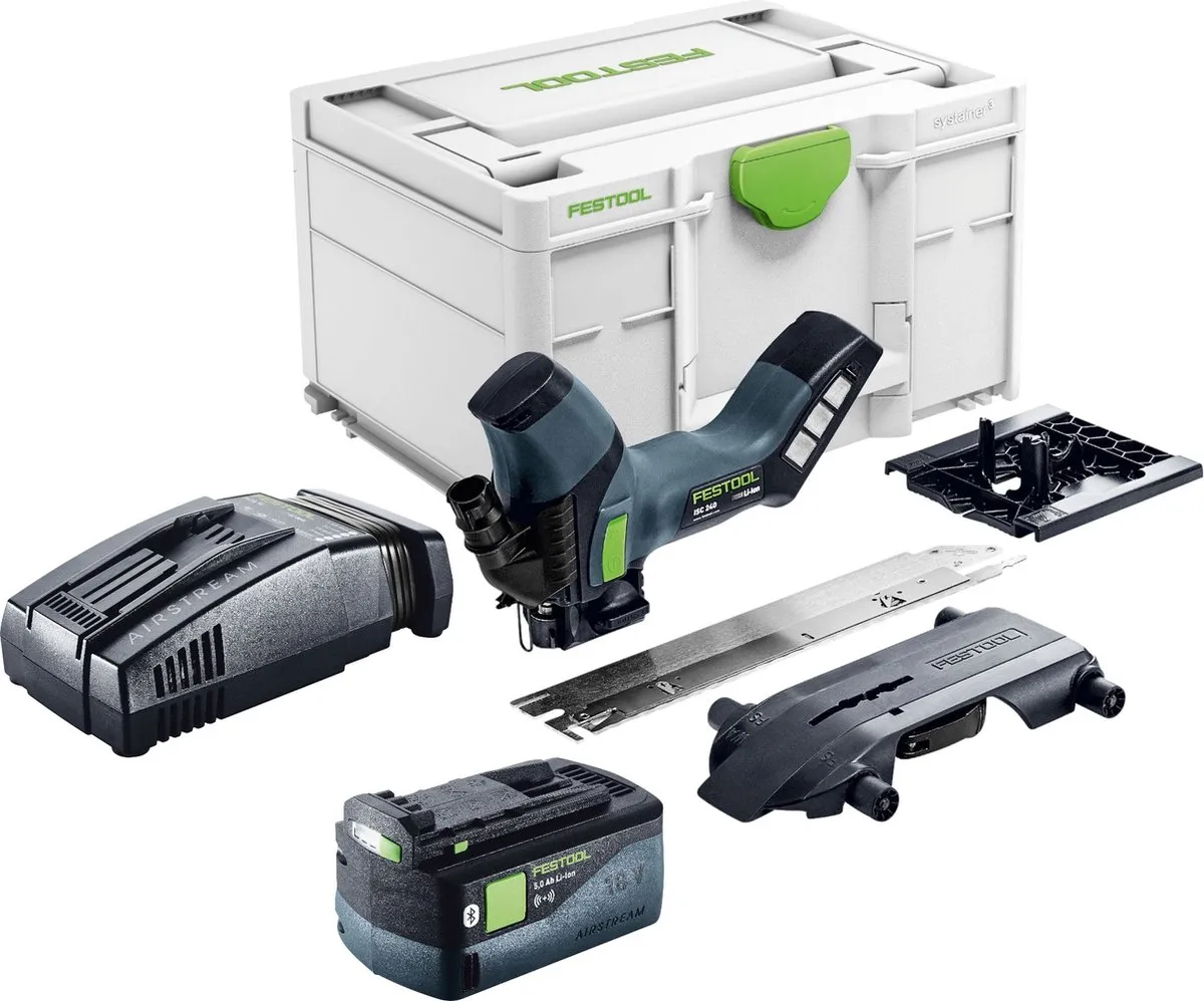 Festool ISC 240 EB-Basic accu-isolatiezaag 18 V 240 mm + 1x accu 5.0 Ah + snellader + Systainer