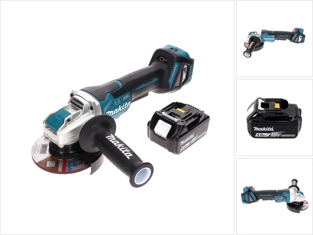 Makita DGA519T1 Accu Haakse Slijper 18V 125mm Brushless X-Lock
