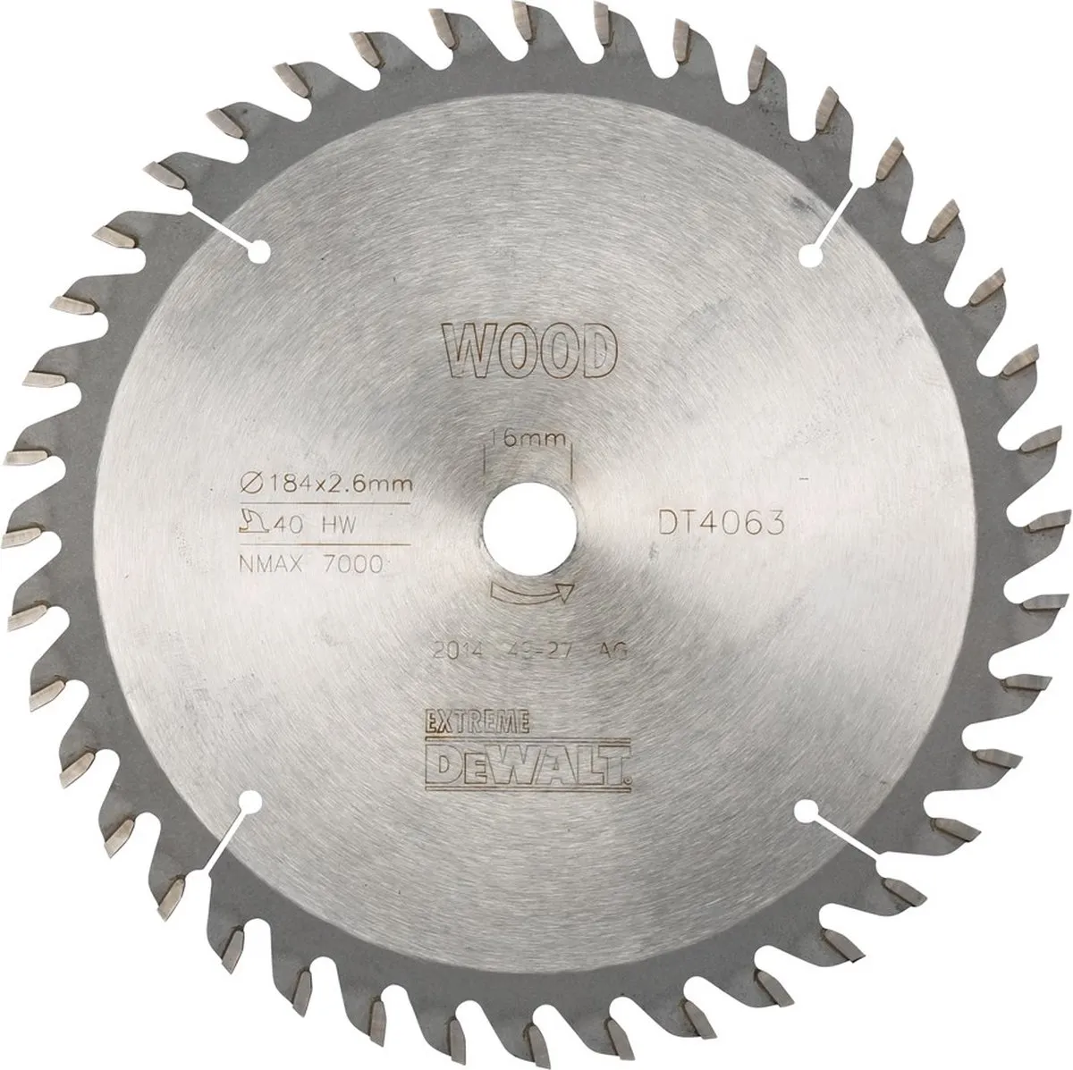 DeWalt DT4063 Cirkelzaagblad 184mm 40T