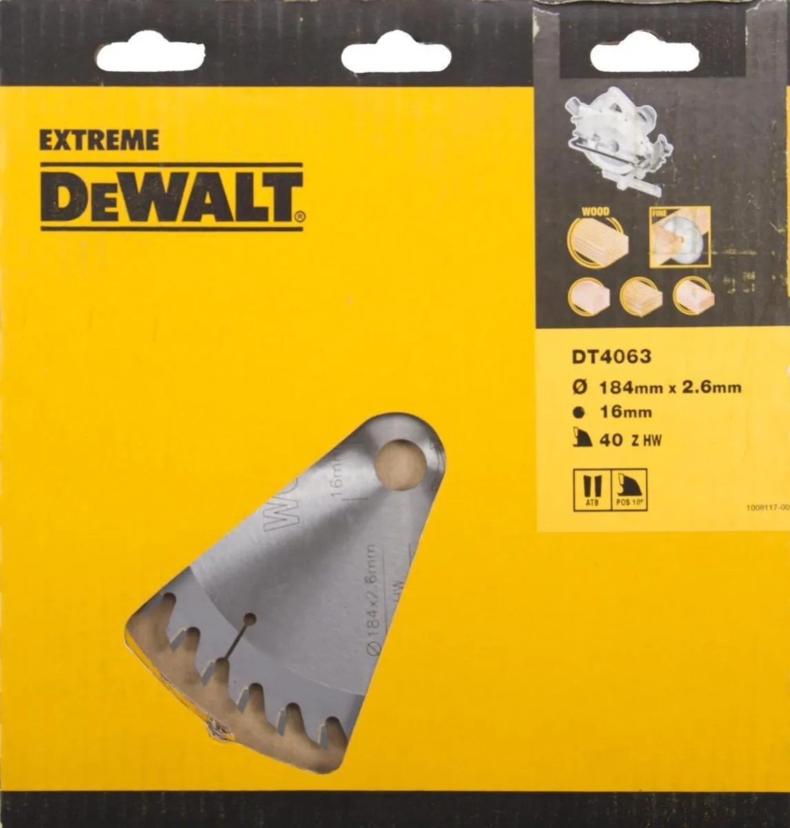 DeWalt DT4063 Cirkelzaagblad 184mm 40T - Metaal/Hout - afbeelding 2 van 4