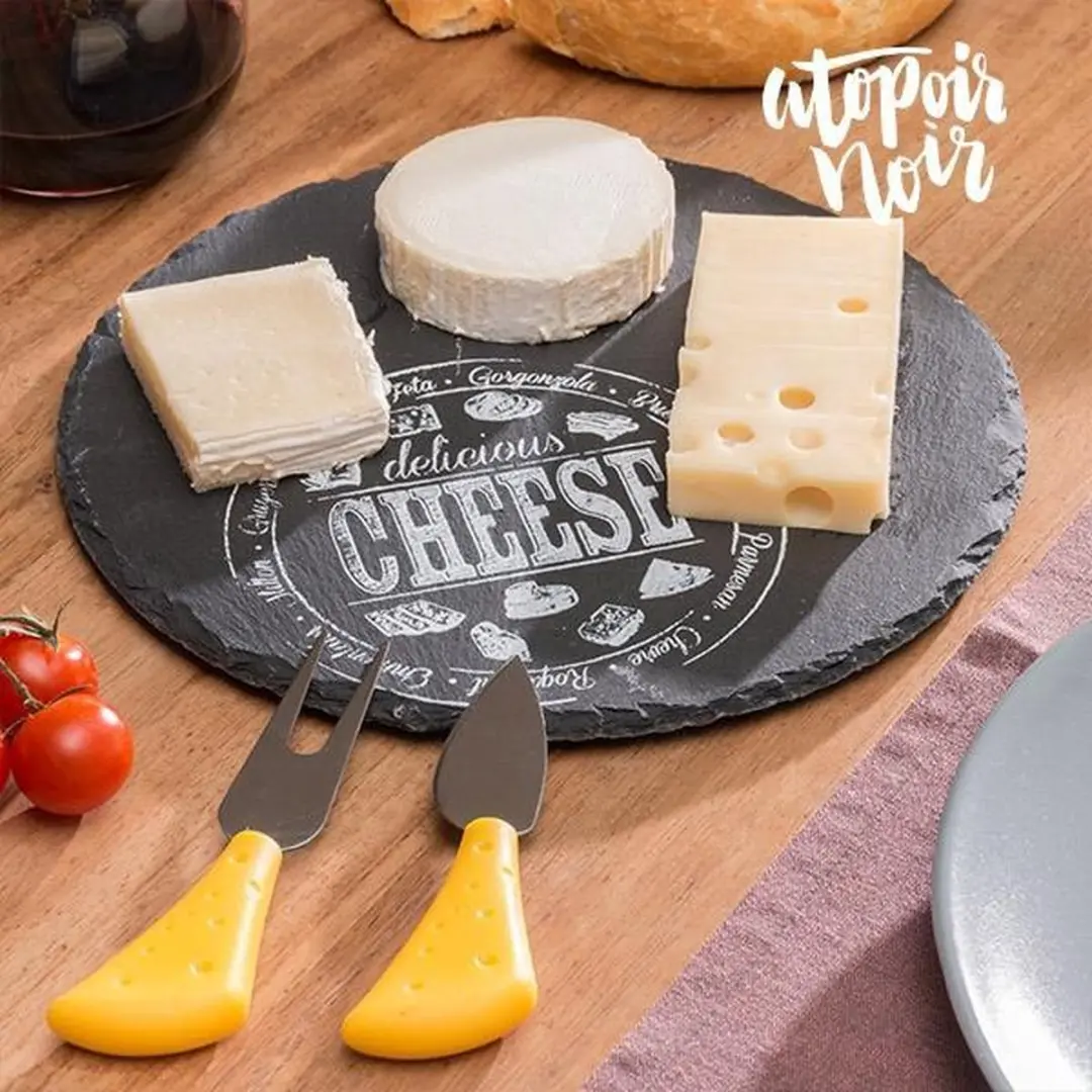 Excellent Houseware Leistenen Kaasplank Rond