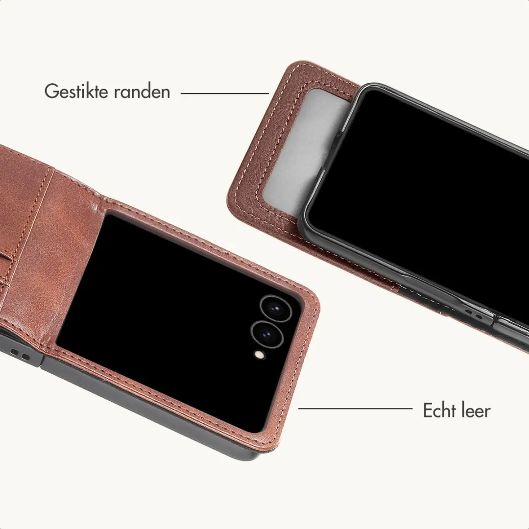 Imoshion Hoesje Samsung Galaxy Z Flip8 - 3 Pasjes - Donkerbruin