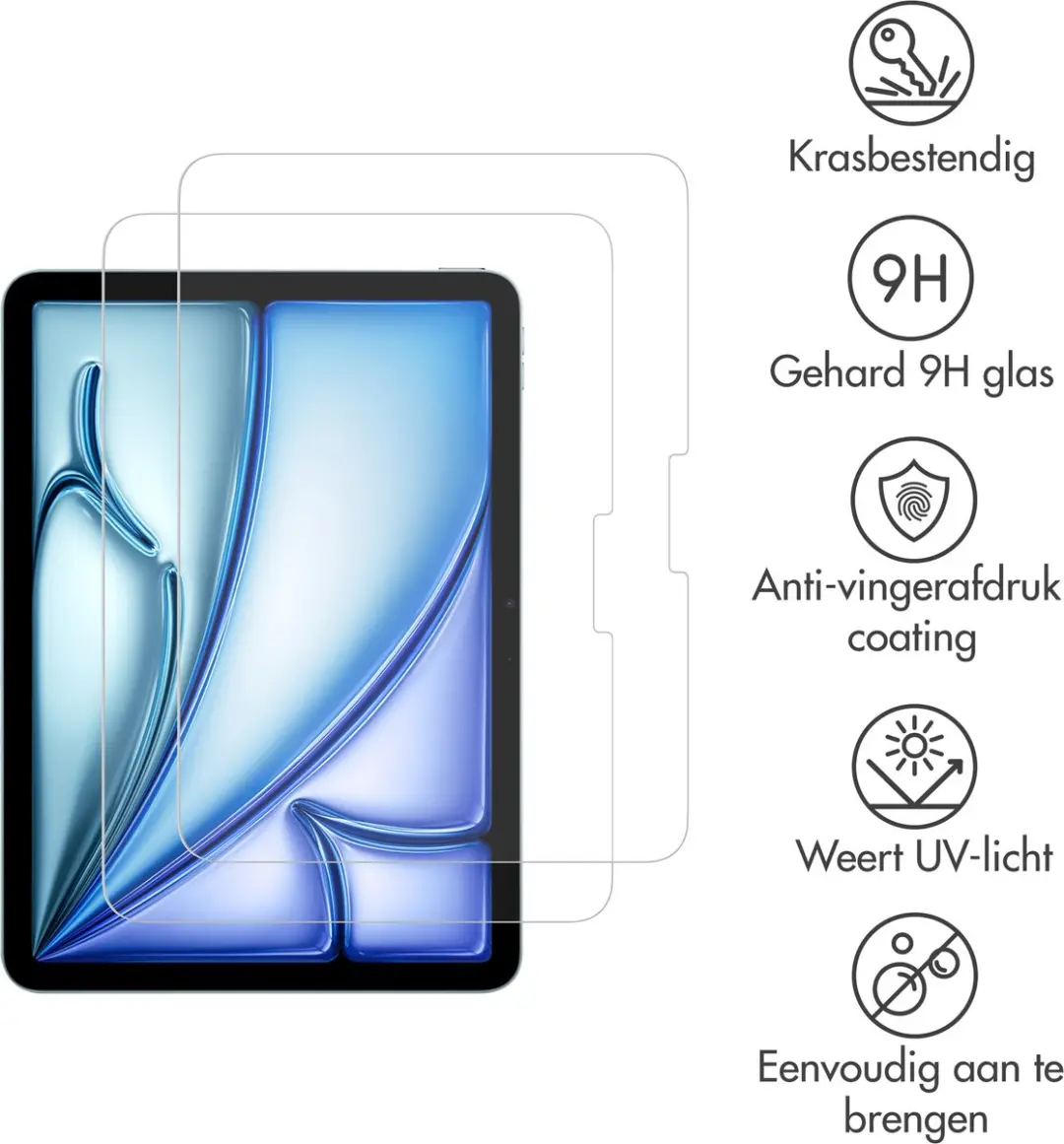 imoshion SH00097470 Tablet Screenprotector - 2 Stuks - Transparant