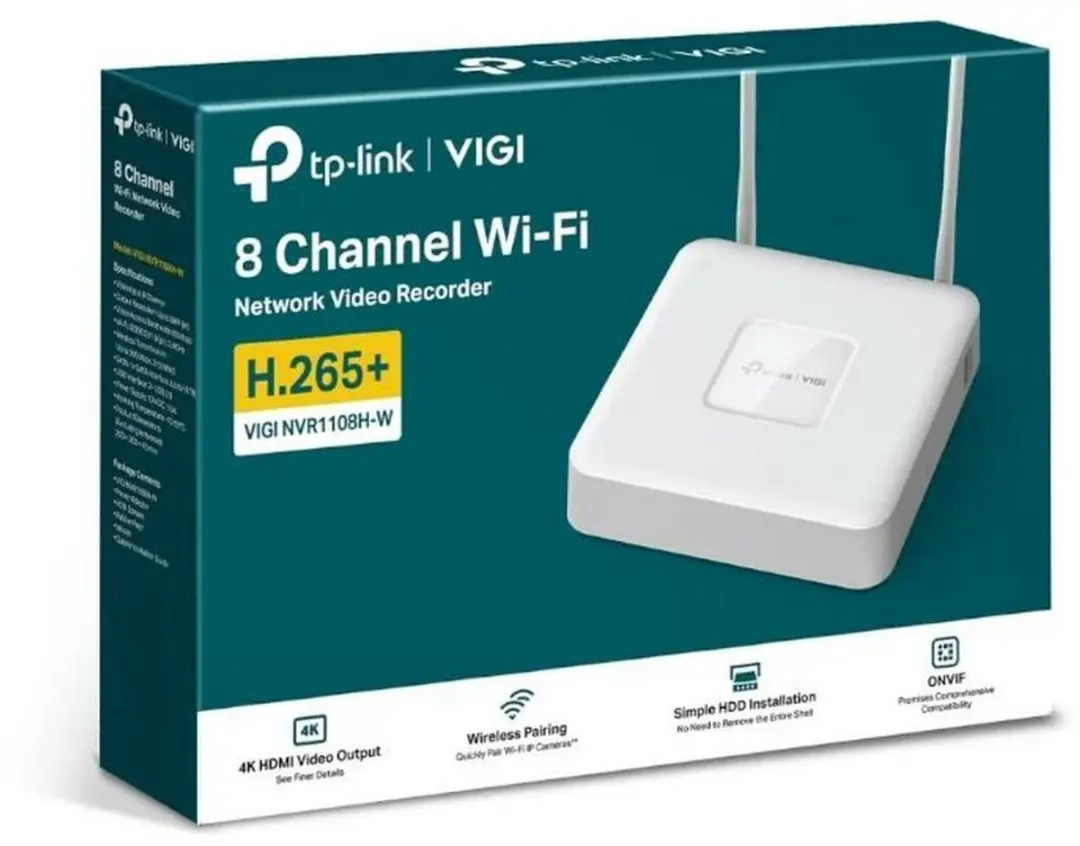 TP-Link VIGI NVR1108H-W NVR - 8 Kanalen - Wit