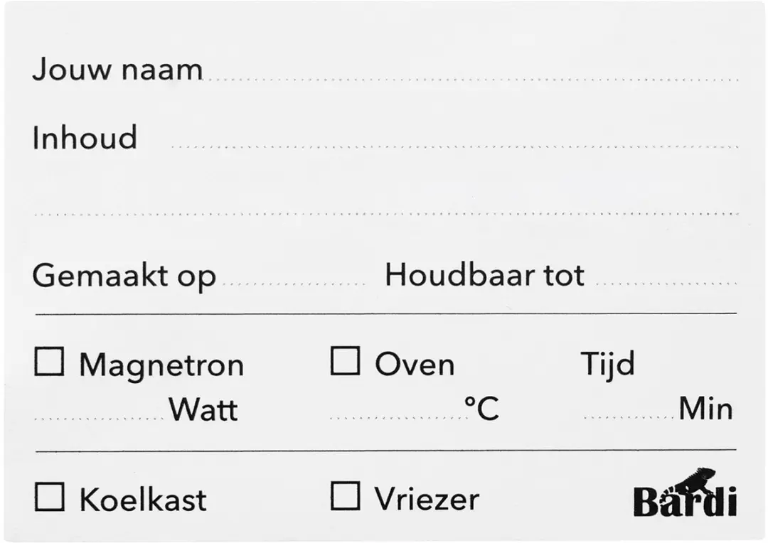 Bardi Glas Meal Prep Bakjes 12-delig - 6,79L - Transparant