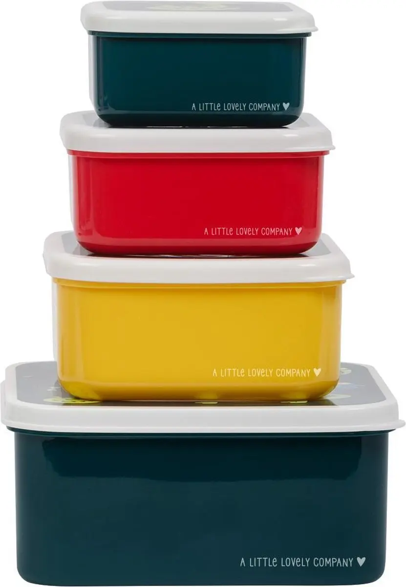 A Little Lovely Company Jungle Tijger Broodtrommel Set - 4-delig 1.5L