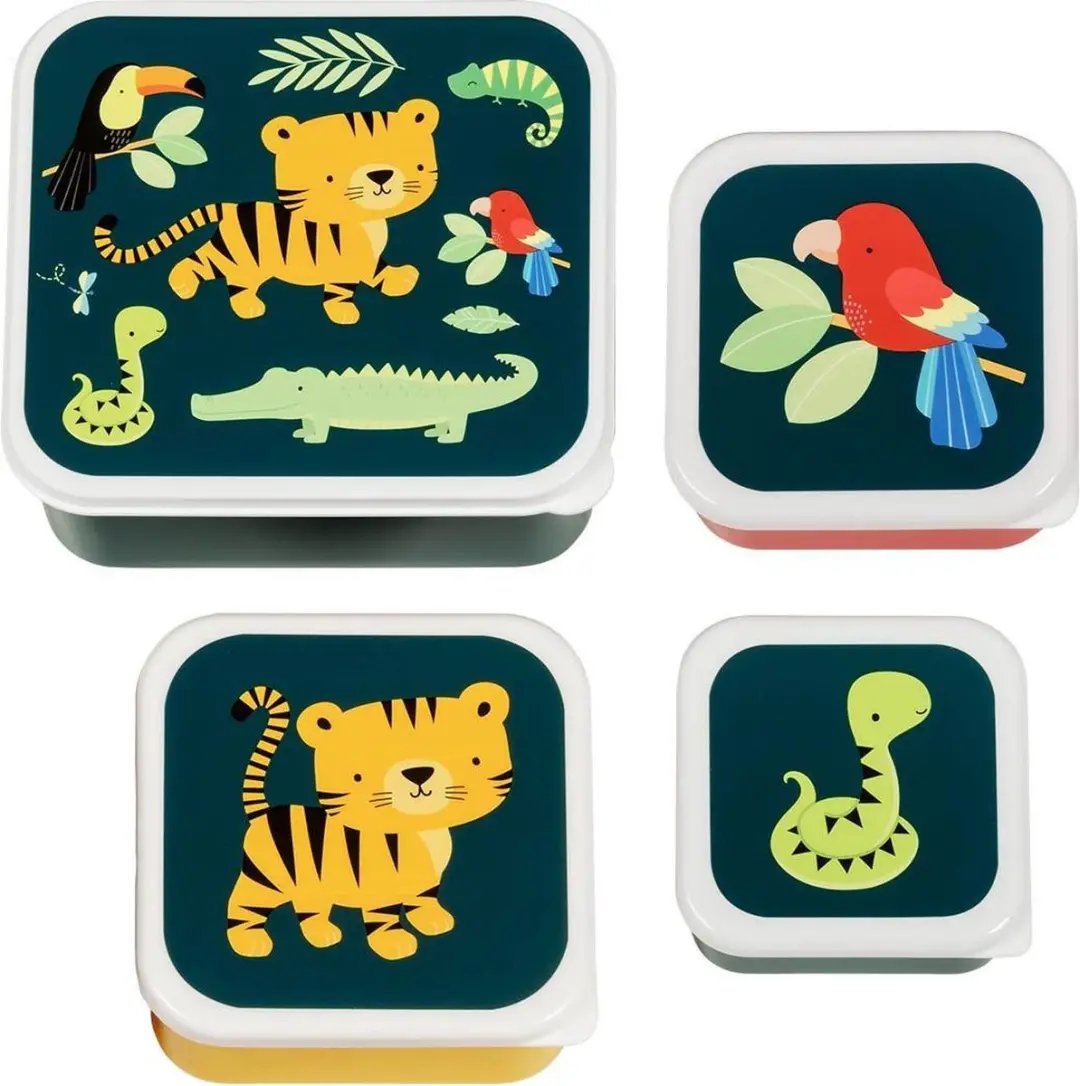 A Little Lovely Company Jungle Tijger Broodtrommel Set