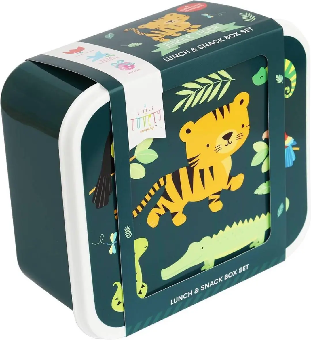 A Little Lovely Company Jungle Tijger Broodtrommel Set - 4-delig 1.5L