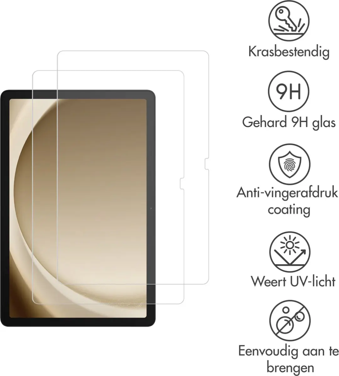 imoshiion Tablet Screenprotector SH00097469 - 2 Stuks - Transparant