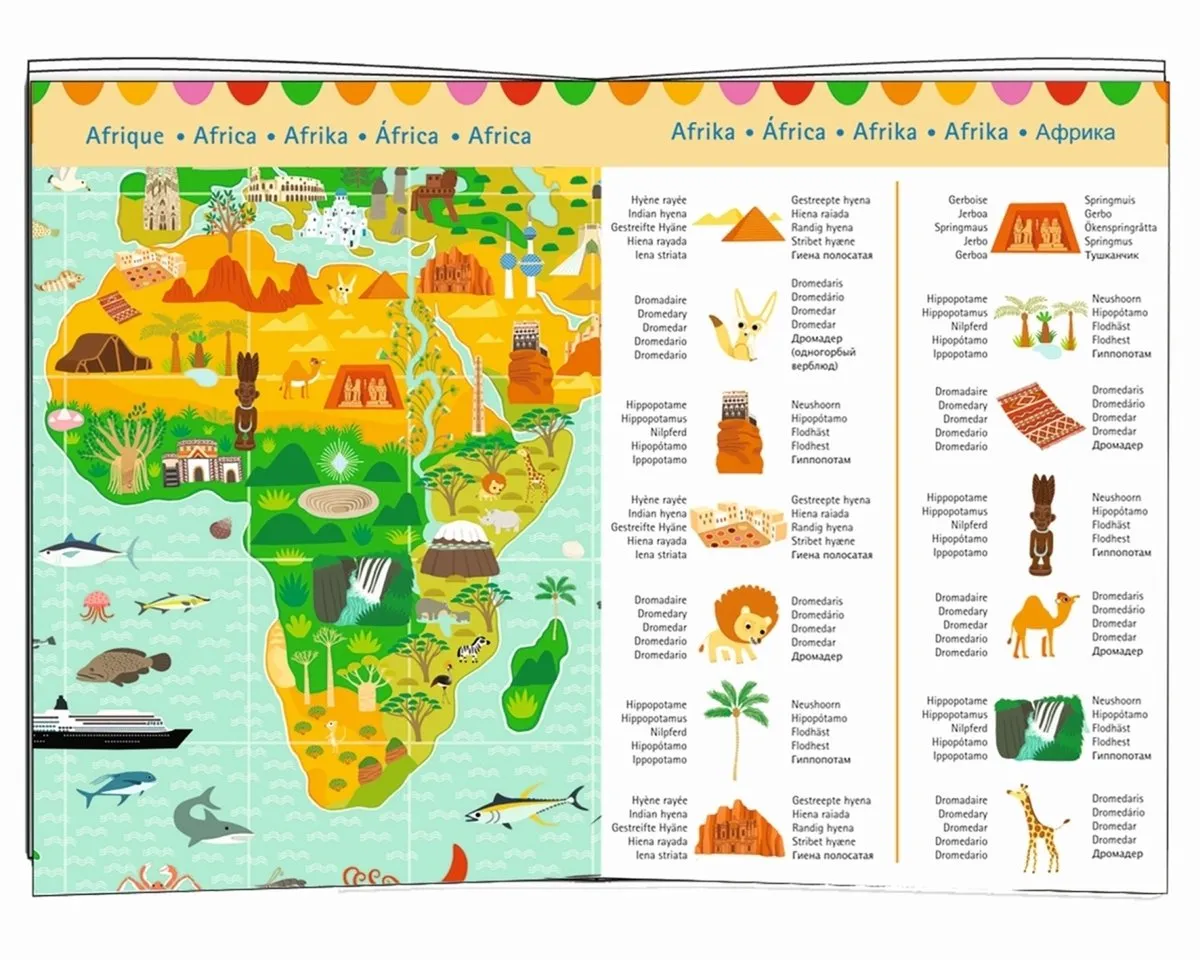 Djeco Wereldkaart Puzzel DJ07412 - 200 Stuks - Multicolor