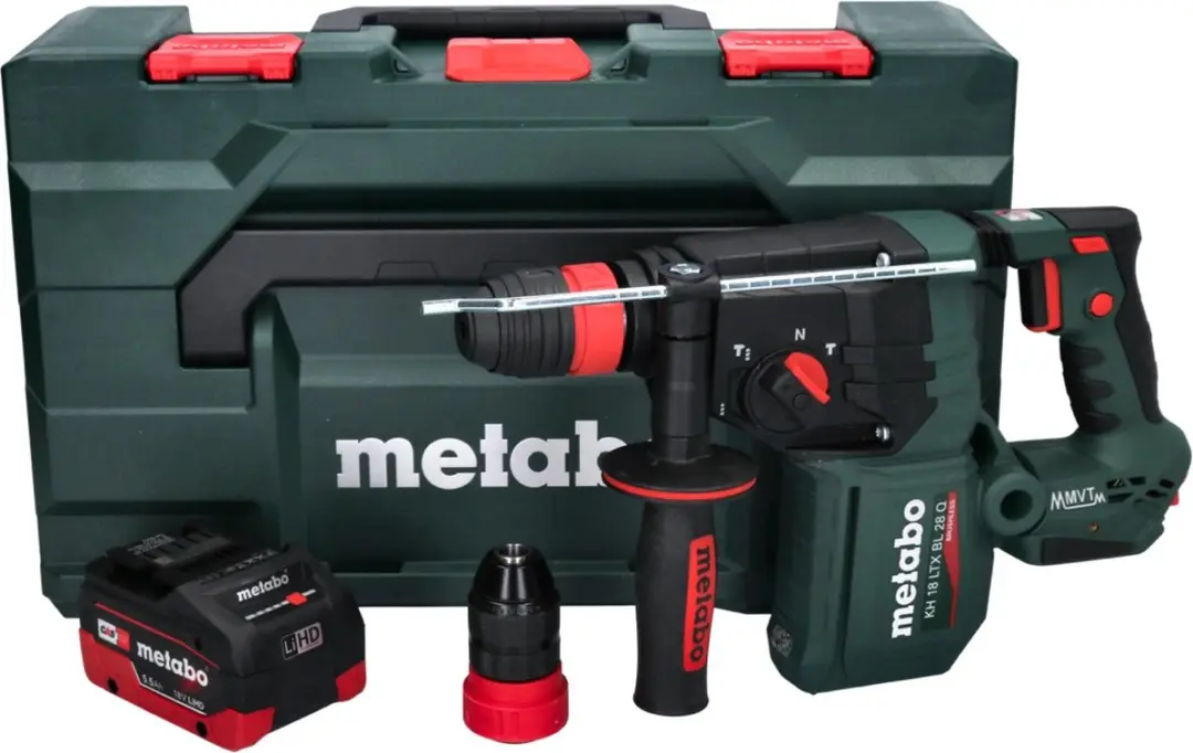 Metabo KH 18 LTX BL 28 Q Accu-boorhamer 18V - 3J SDS-plus - 5,5 Ah