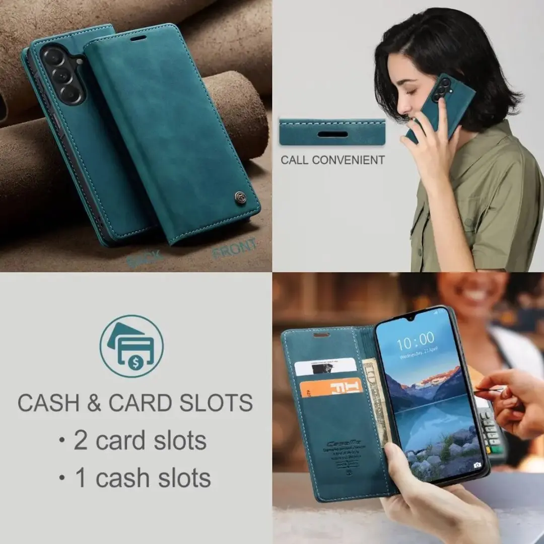 Caseme 013 Hoesje Samsung Galaxy A27 - Book Case Blauw