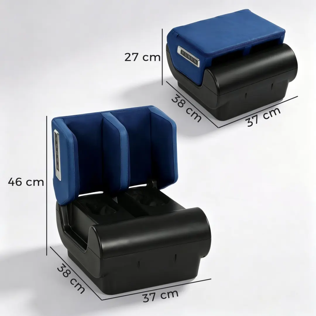 Homcom Been- en Voetmassageapparaat 4 Koppen - Blauw/Zwart