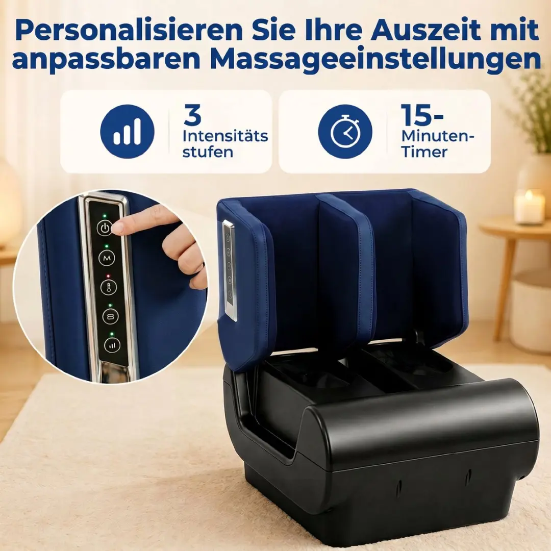 Homcom Been- en Voetmassageapparaat 4 Koppen - Blauw/Zwart