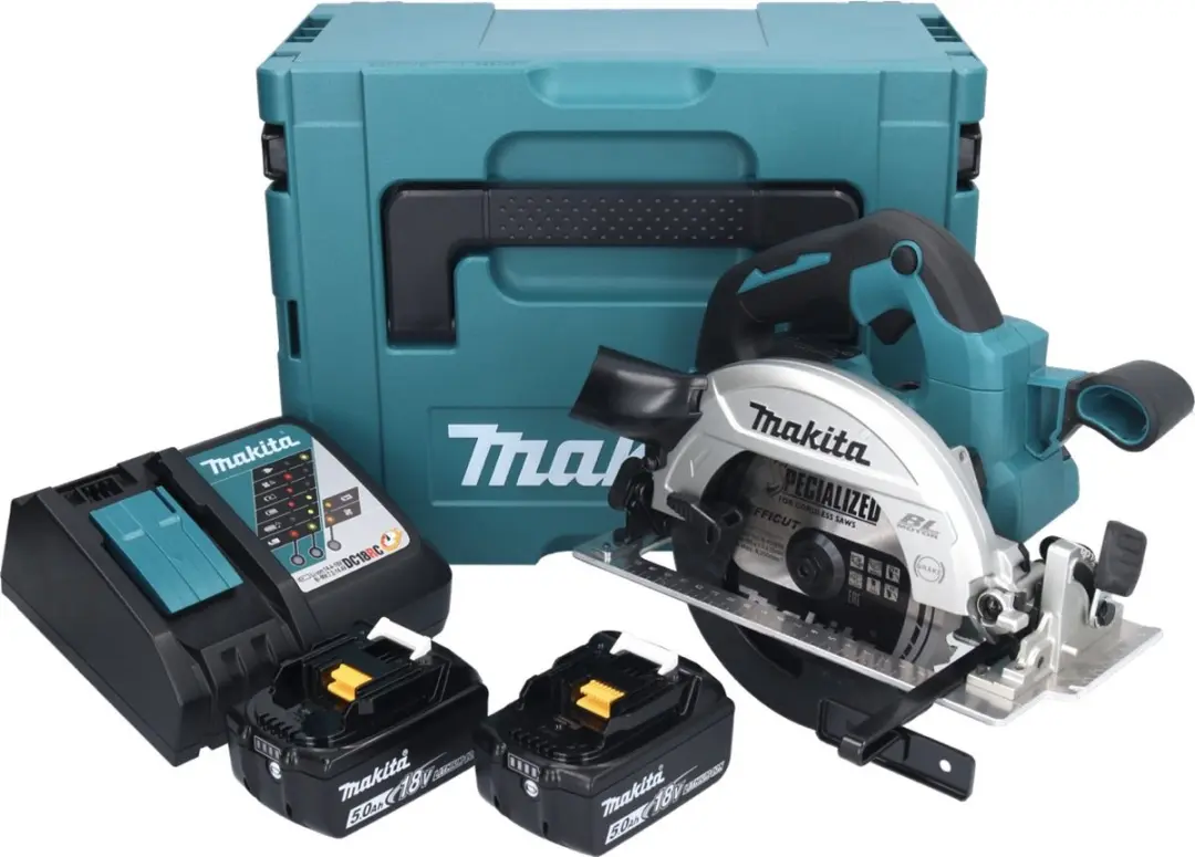 Makita DHS661RTJ Accu-handcirkelzaag 18V 165mm - 2x 5,0Ah + Oplader + Makpac