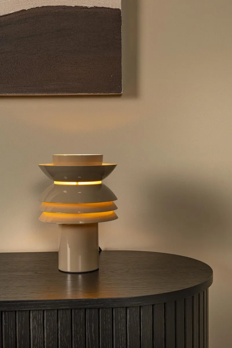 Lucide Yindra Tafellamp Ø17,5cm - Taupe