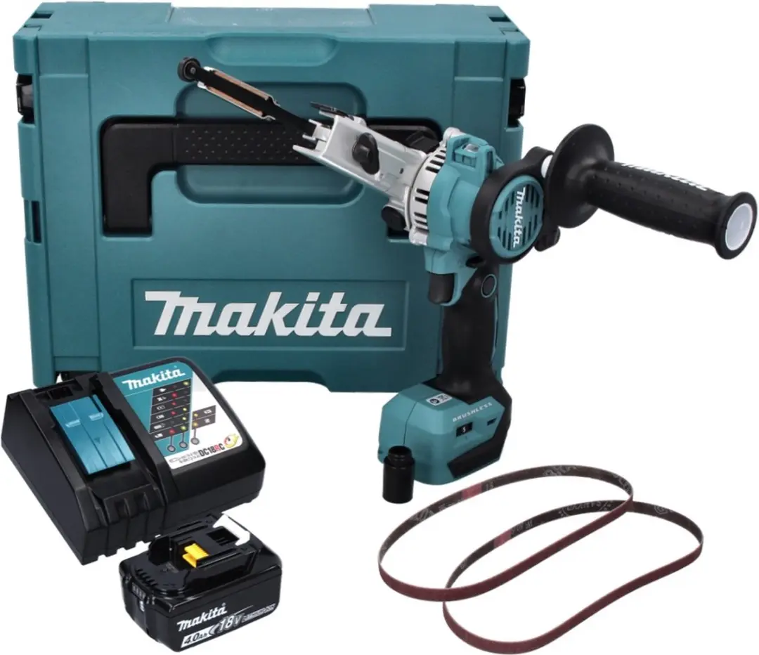 Makita DBS 180 RM1J Accu-bandvijl 18V - 9x533mm borstelloos - 4.0Ah + lader + Makpac