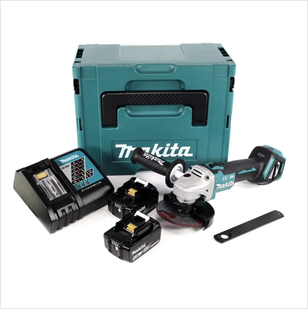 Makita DGA513RMJ Haakse Slijper 18V 125mm - 2x 4.0Ah Accu + Lader + Makpac