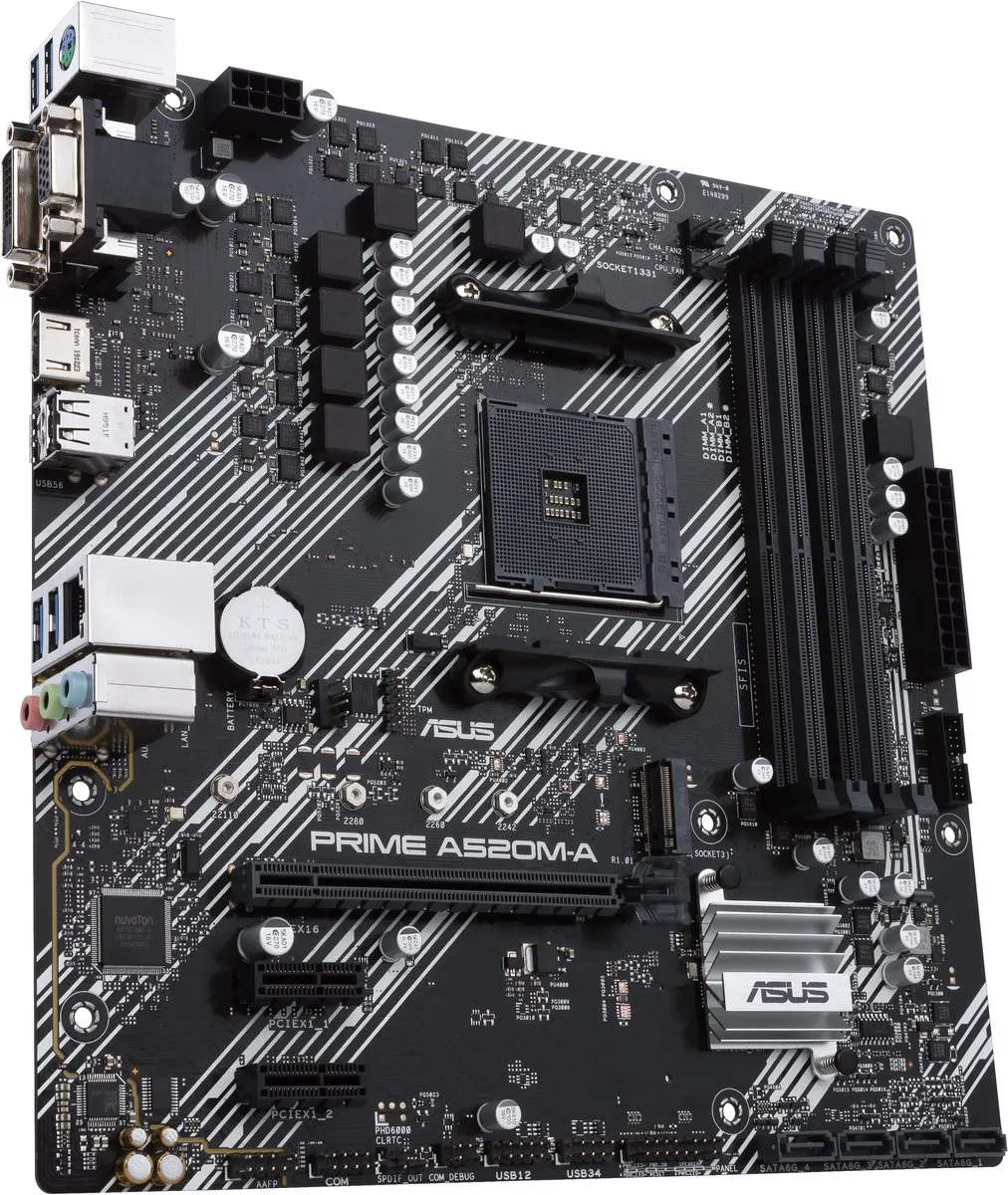 ASUS PRIME A520M-A II Moederbord - microATX - AM4 - A520