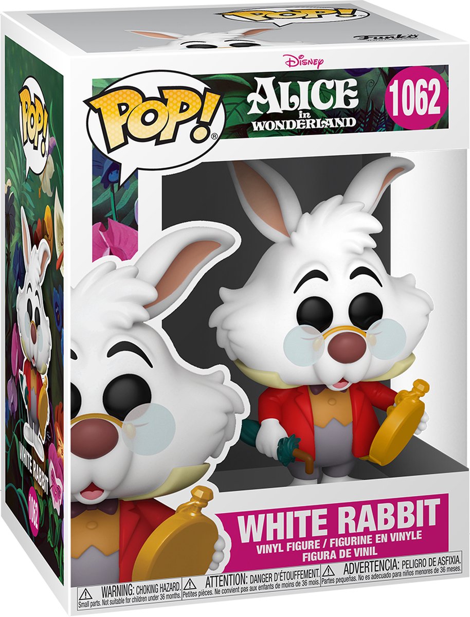 Funko Alice In Wonderland - Disney POP! White Rabbit With Watch 9 cm Collectible Figure - Multicolours