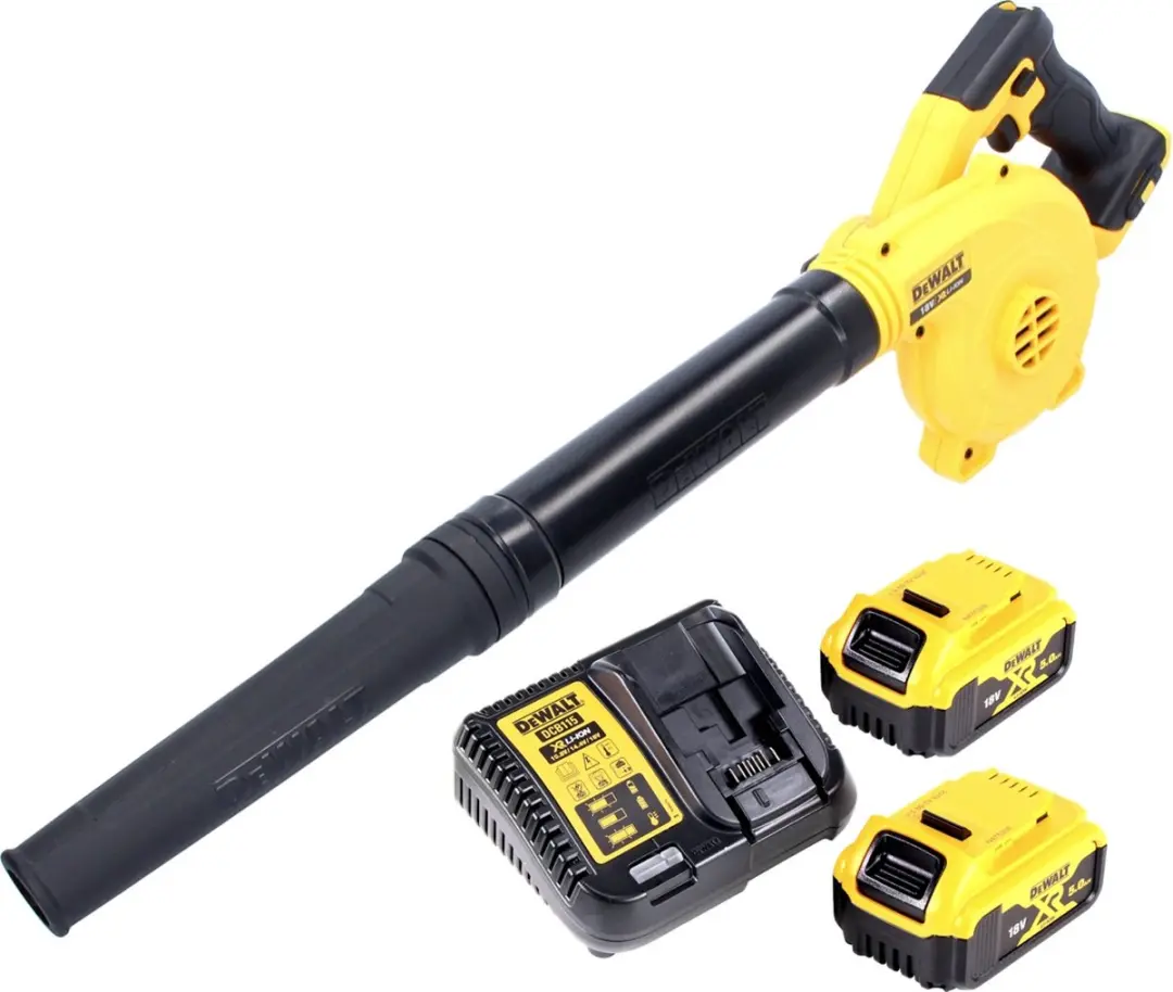 DeWalt DCV 100 Accubladblazer 18V - 2x 5.0Ah + Lader