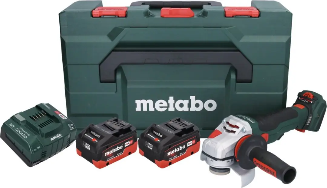 Metabo WVB 18 LTX BL 15-125 Accu Haakse Slijper - 125mm - 2x 8.0Ah + Lader