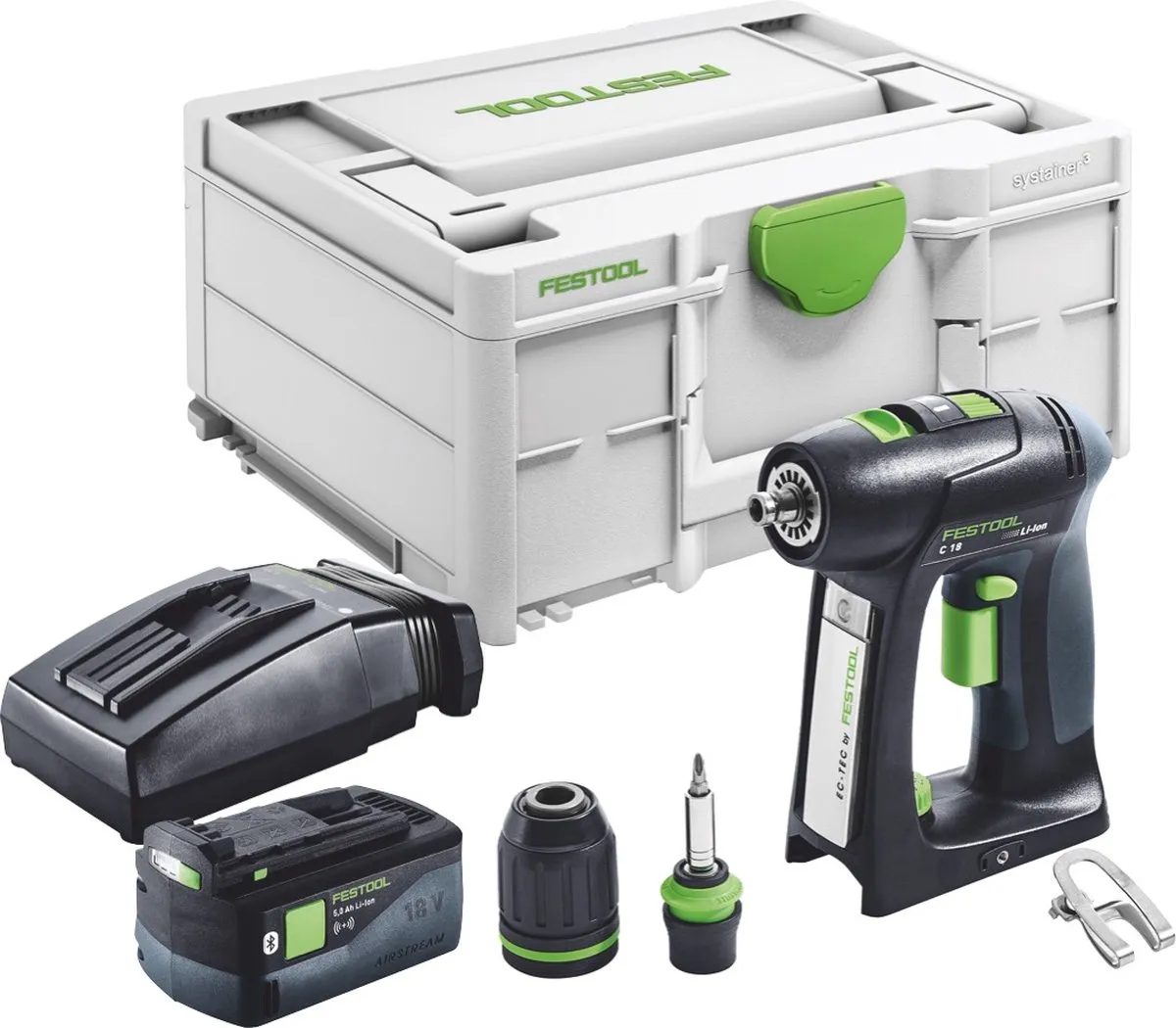 Festool C 18 Basic Accuboormachine 18V - 45Nm - 5.0Ah - 1x Accu - afbeelding 3 van 6
