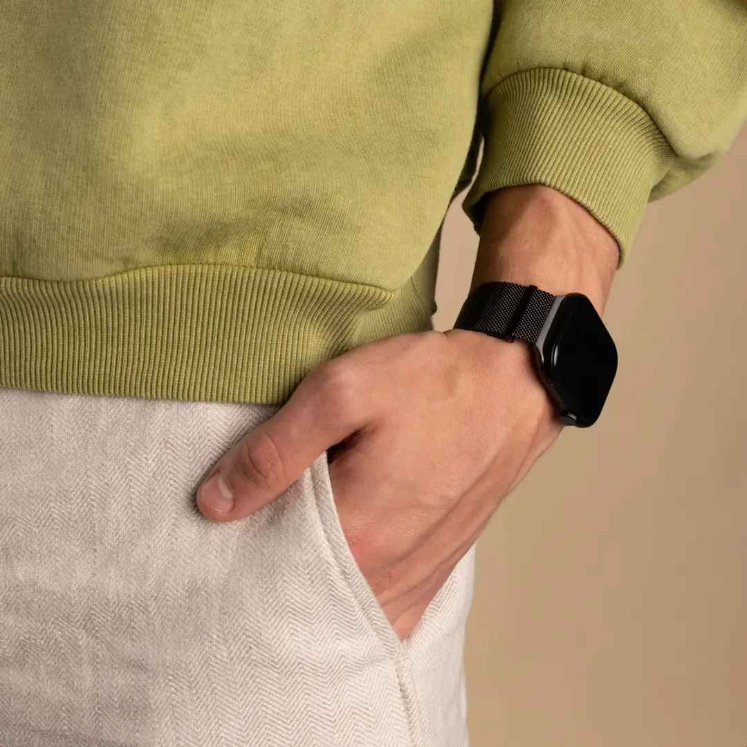 Imoshion Milanees Magnetisch Bandje - Samsung Galaxy Watch 8/9 - Zwart