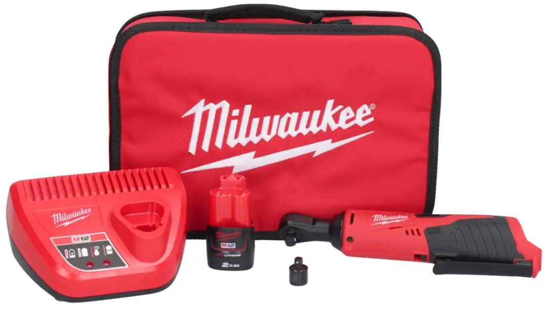 Milwaukee M12 IR-201B 12V Li-Ion Ratelsleutelset - 2.0Ah - met lader & tas