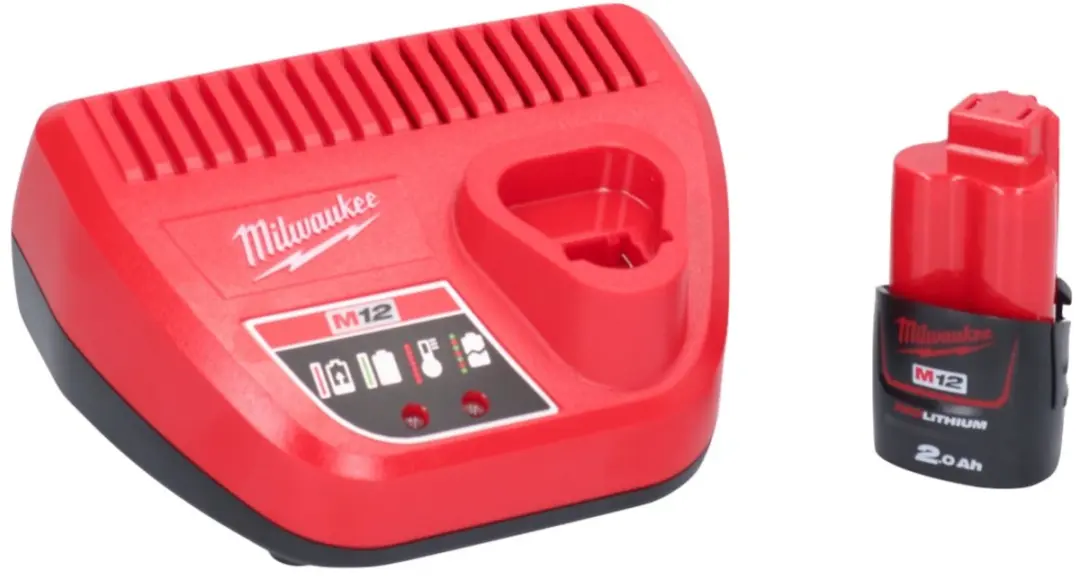 Milwaukee M12 IR-201B 12V Li-Ion Ratelsleutelset - 2.0Ah - met lader & tas