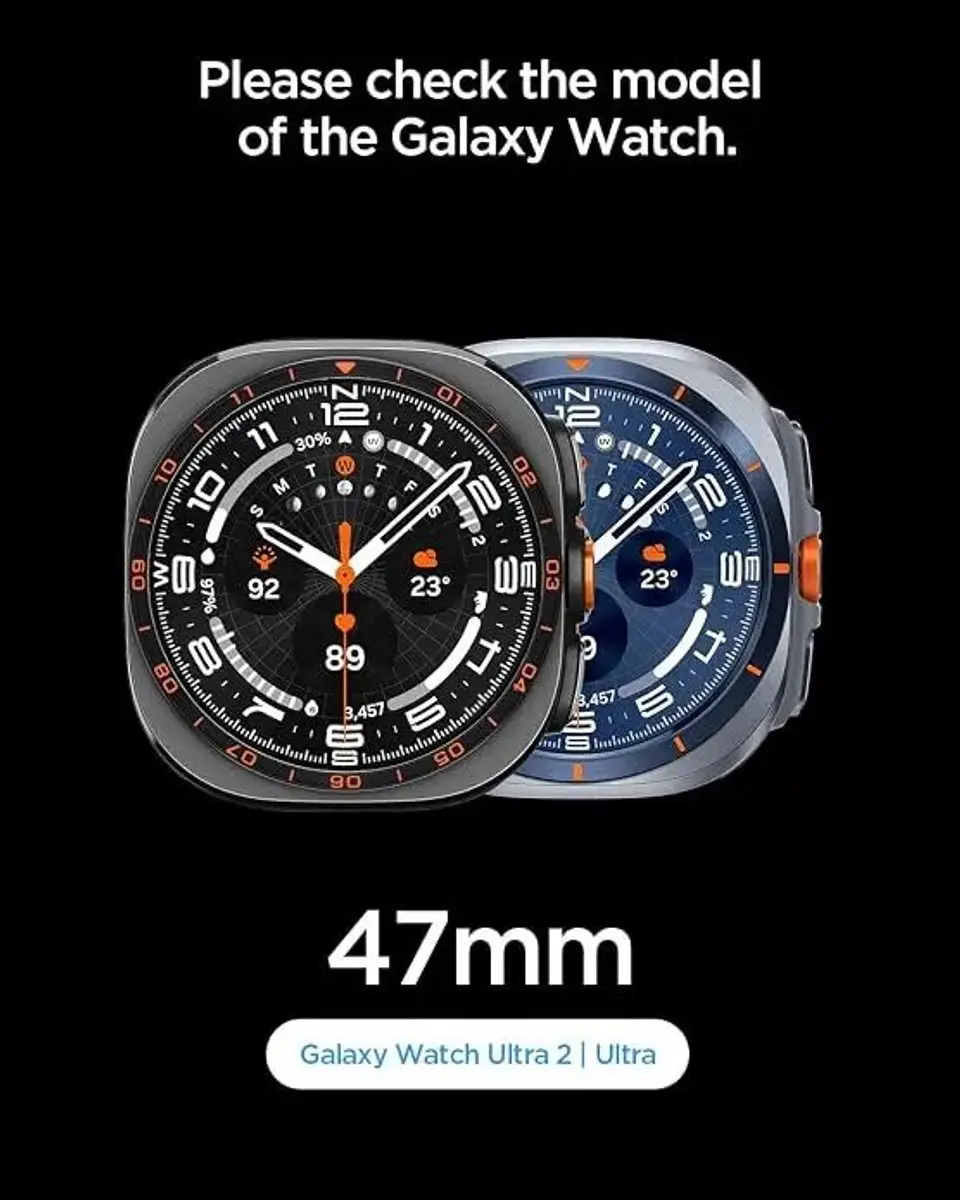 Spigen WBF1 Bandje Zwart - Samsung Galaxy Watch Ultra 2 - afbeelding 6 van 6