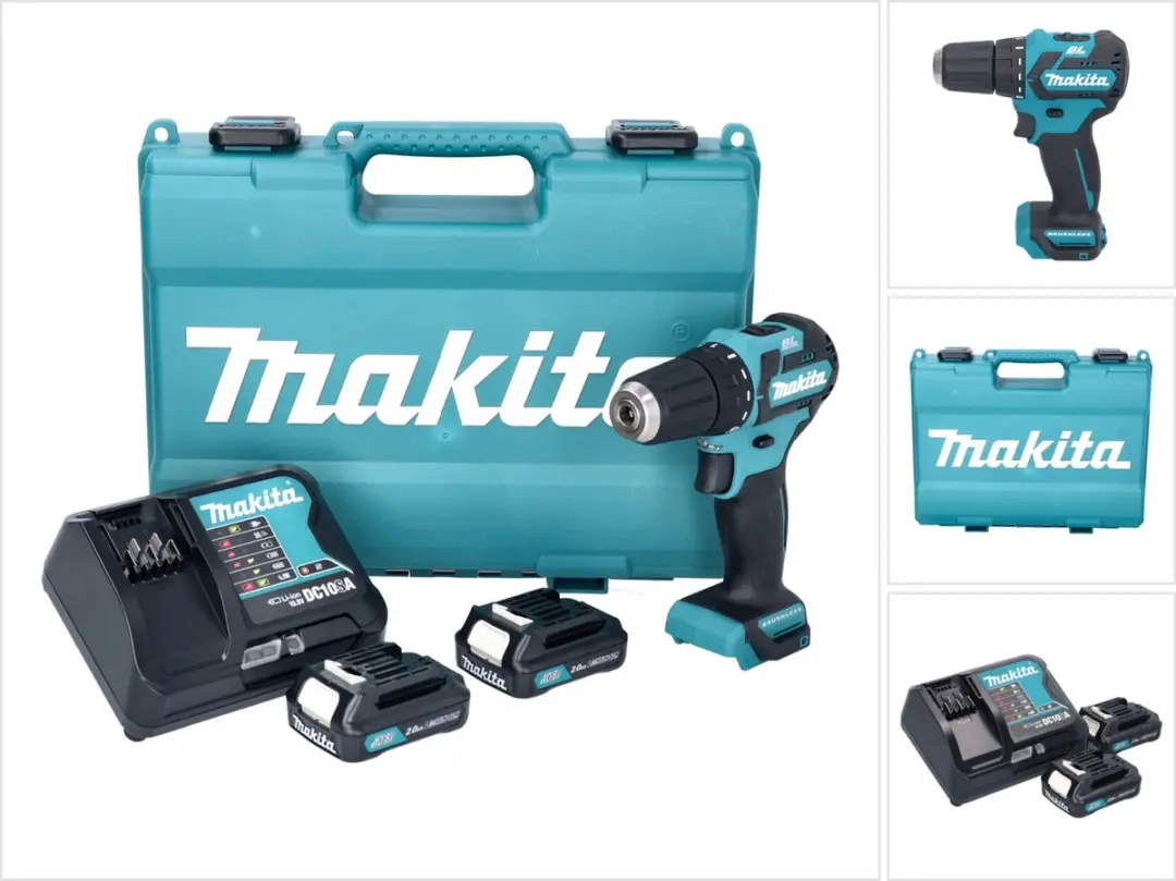 Makita DF332DSAE Boor-/schroefmachine Set - 2x 2.0Ah accu - 10.8V - Koolborstelloos