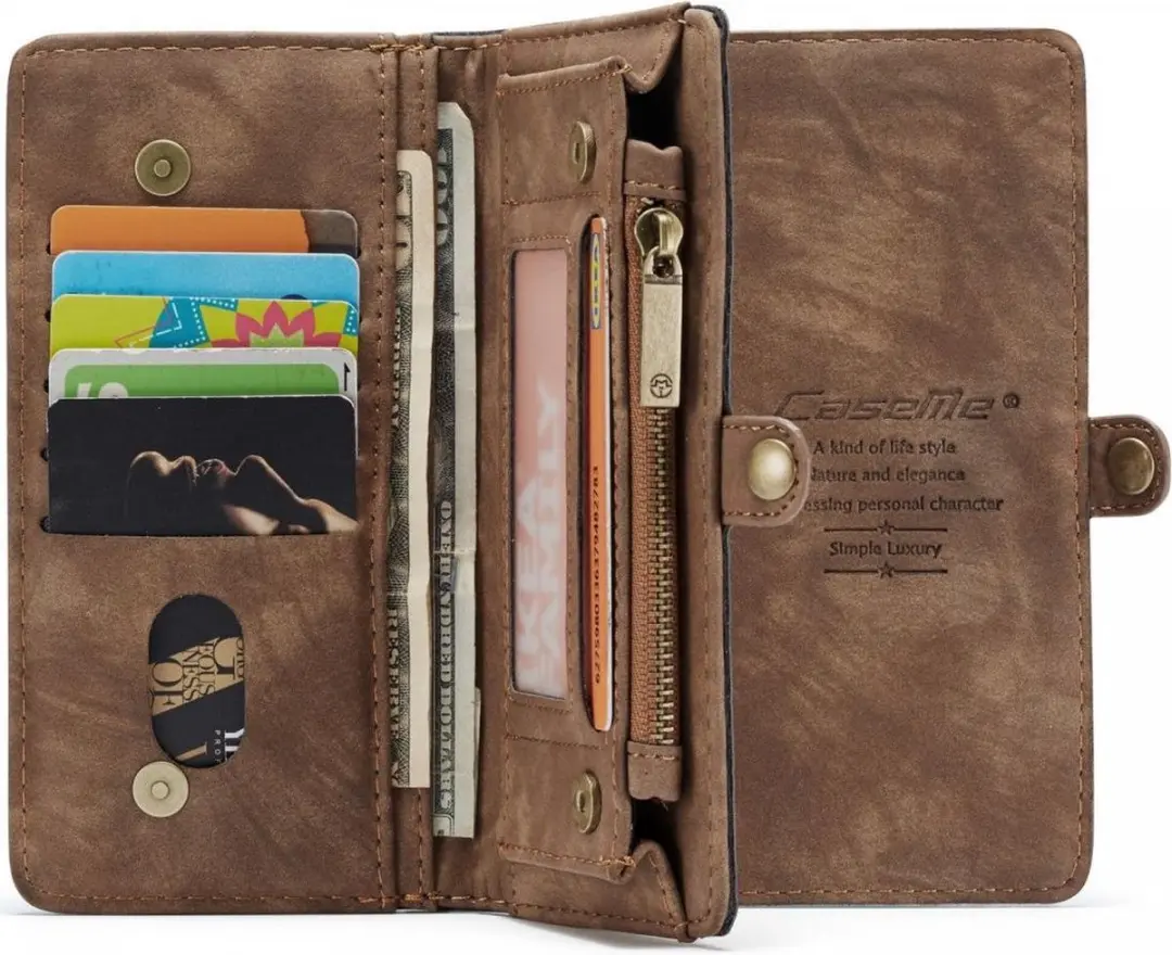 Caseme 008 Hoesje Book Case Samsung Galaxy A52 - 10 Pasjes - Bruin - afbeelding 6 van 6