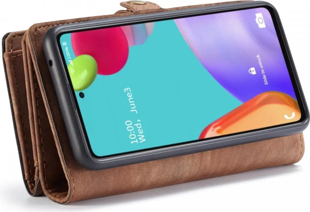 Caseme 008 Hoesje Book Case Samsung Galaxy A52 - 10 Pasjes - Bruin