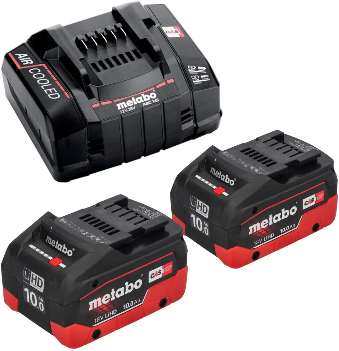 Metabo W 18 7-125 Accu-haakse slijper - 18V 125mm - 2x LiHD 10,0Ah