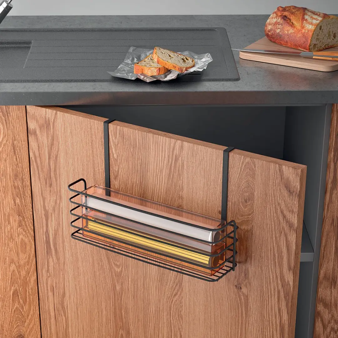 Metaltex Galileo Brede Hangmand Keuken - 34x12x22cm - Mat Zwart - afbeelding 6 van 6